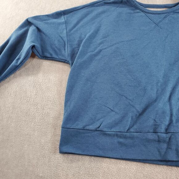 Nike Sweatshirt Women XL Blue Polyester Dri Fit Cut Out Back Round Neck Pullover - Picture 7 of 10